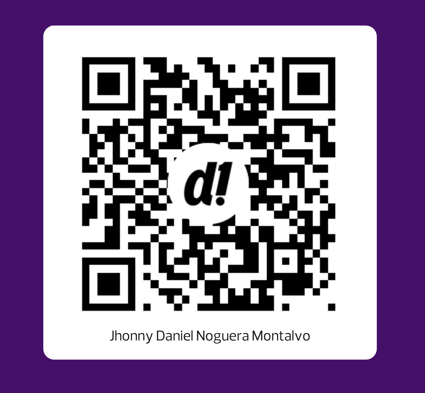 Código QR de Deuna de Jhonny Daniel Noguera Montalvo para comprar entradas de Upano Fest